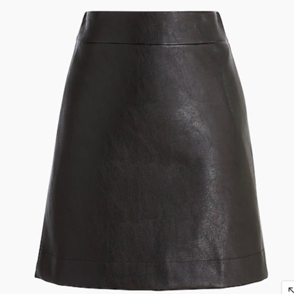J. Crew Factory Faux Leather A Line Skirt